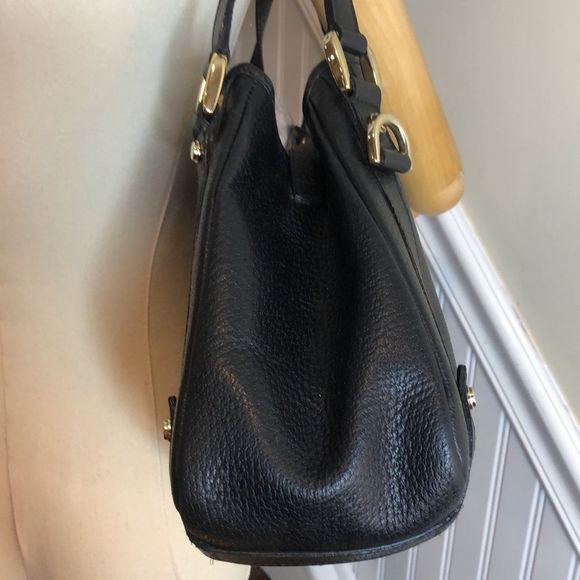 GUCCI Abbey D Ring Black Leather Shoulder Bag Tote Vintage Authentic Pristine - Picture 4 of 17